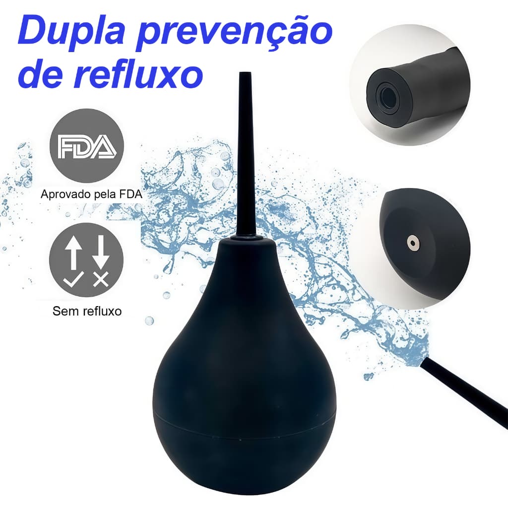 Ducha Íntima Anal e Vaginal de Silicone · Irrigador Unissex · Limpeza Profunda · Reutilizável