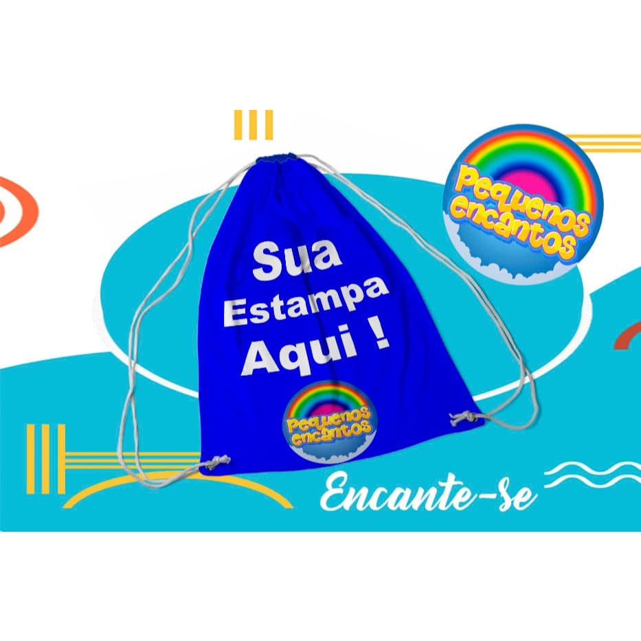 kit 25 mochilinhas personalizada 25x35