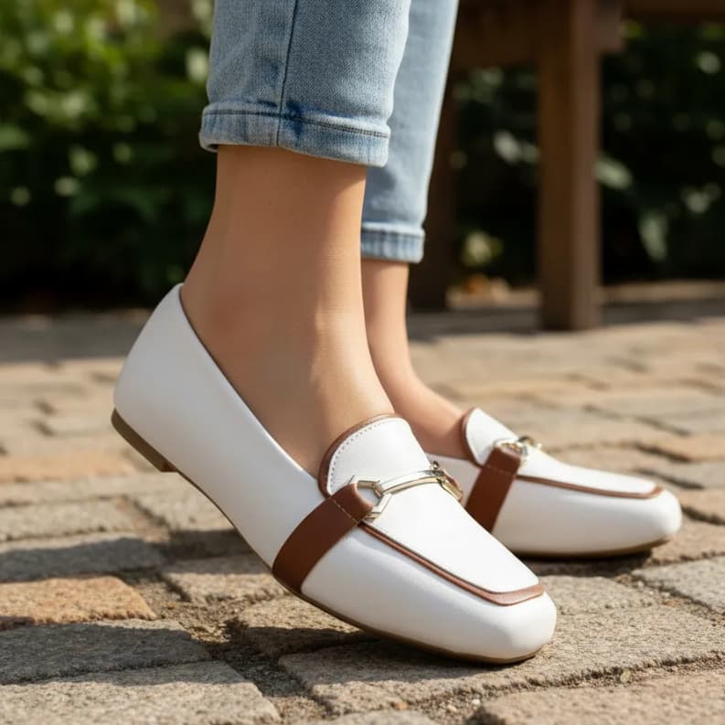 Sapatilha Mocassim Feminino Casual Bico Quadrado AVND