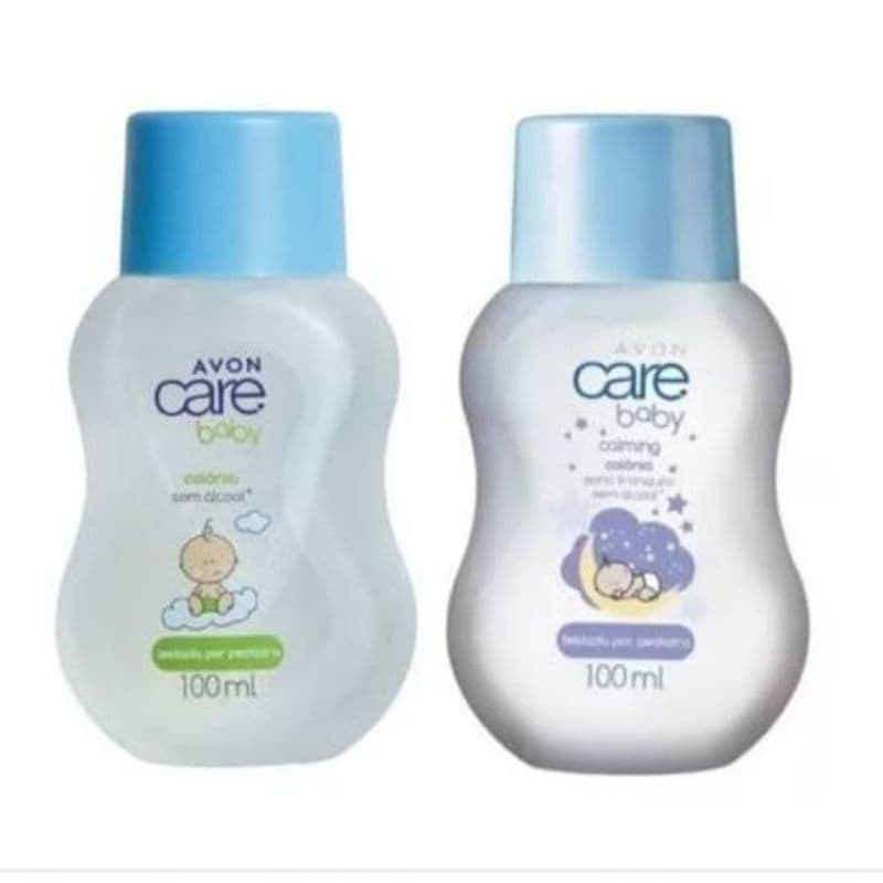 Kit com duas Colônia Care Baby Avon sem álcool 100ml para bebê
