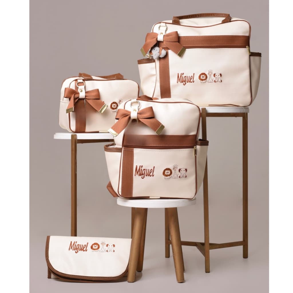 Bolsa Maternidade Personalizada Safari Luxo Menino Menina Térmica