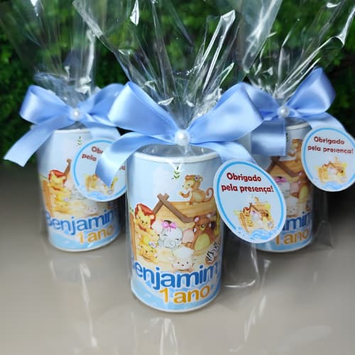 Cofrinho Personalizado ARCA DE NOÉ com embalagem + laço + tag - FAZEMOS EM TODOS OS TEMAS
