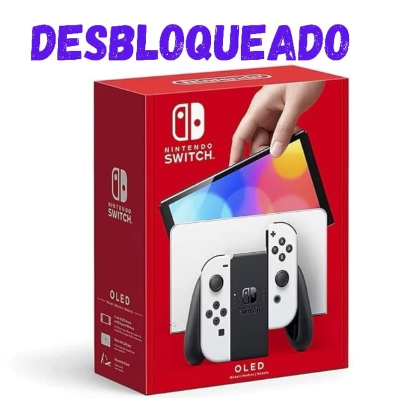 Nintendo Switch Oled Desbloqueado Novo + Cartão de memória Original - 1 Ano de garantia