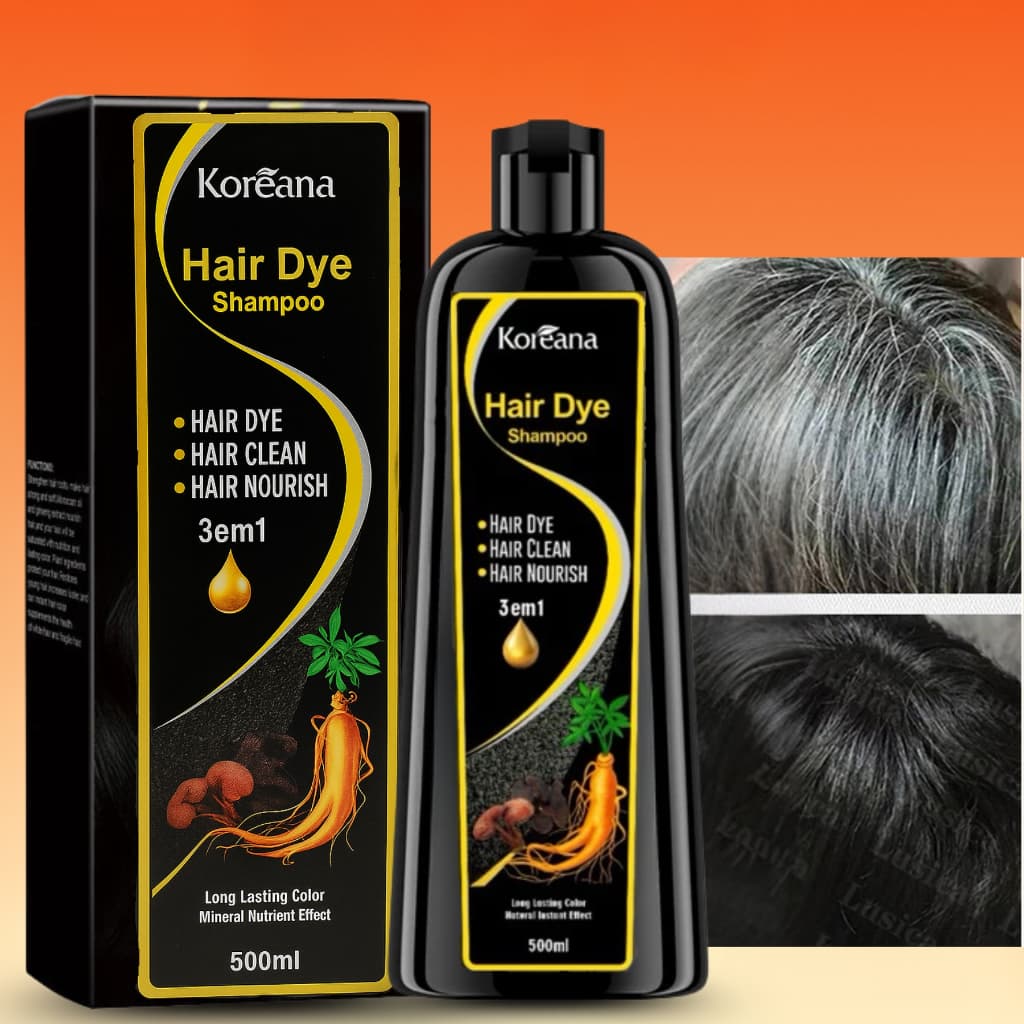 Shampoo Black Koreana Tonalizante para Cabelos Pretos - 500ml