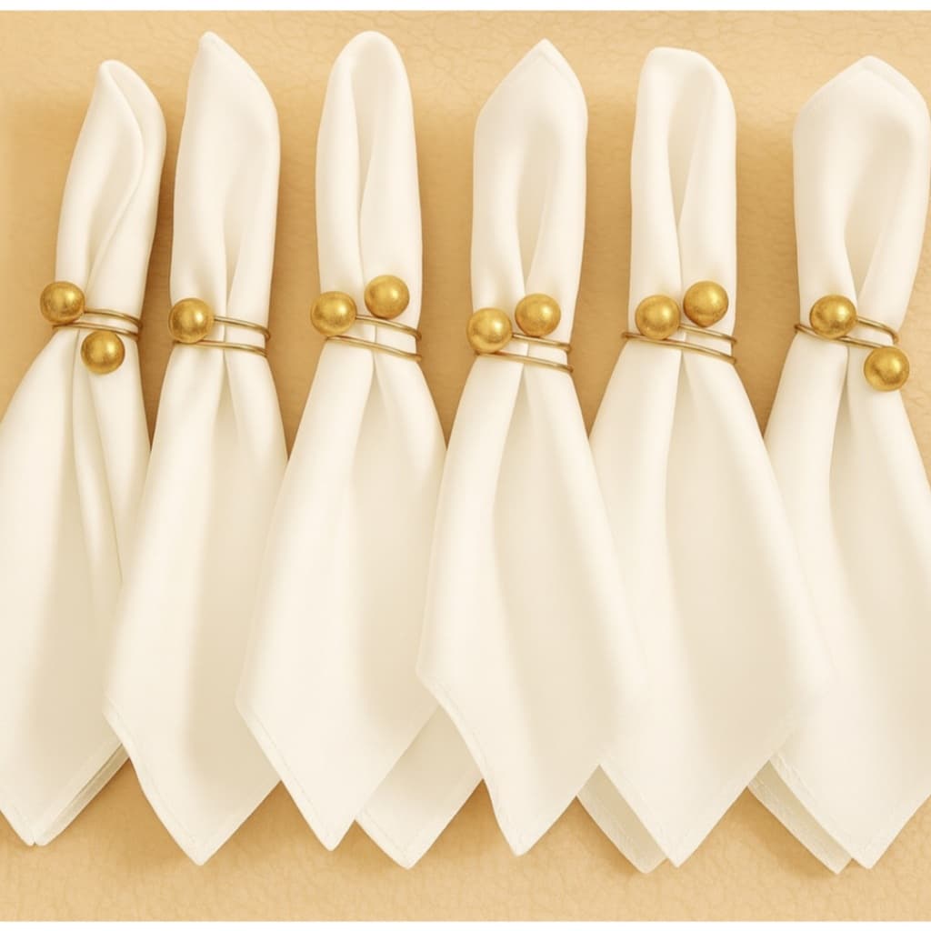 Kit com 6 guardanapos mesa posta Todo branco 35cm X 35cm Oxford premium