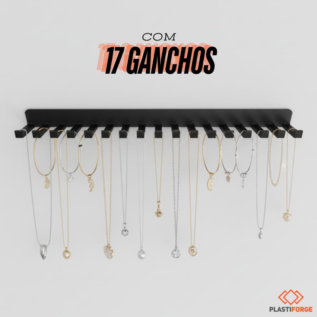 Organizador de Joias para Pendurar Expositor de Anéis Suporte para Colares e Pulseiras Dupla Face