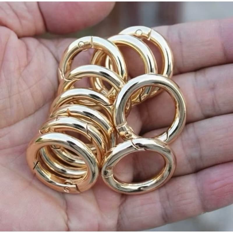 10 Argolas Articuladas Mosquetão Para Artesanatos em Geral e Bolsas de Crochê