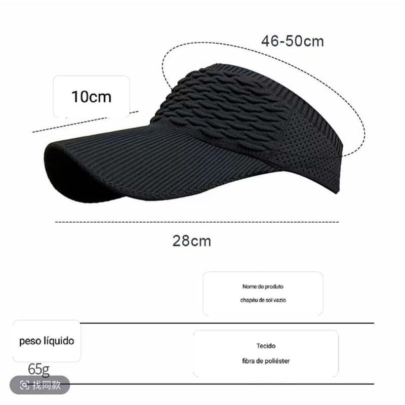 Viseira de Praia Sport Feminina Lisa Verão Tricô