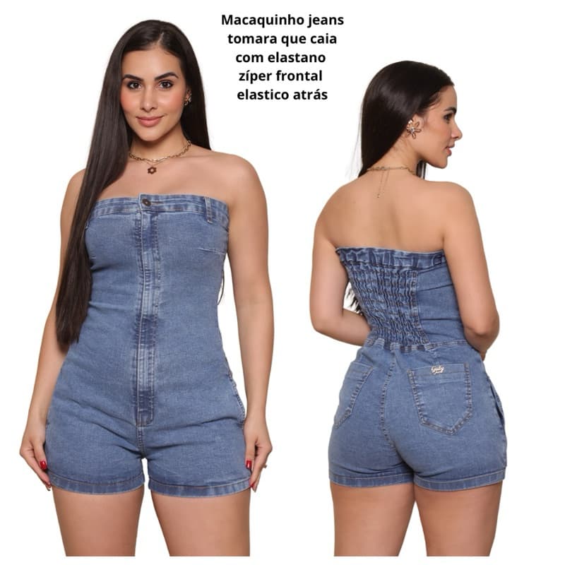 MACAQUINHO JEANS TOMARA QUE CAIA CLARO.