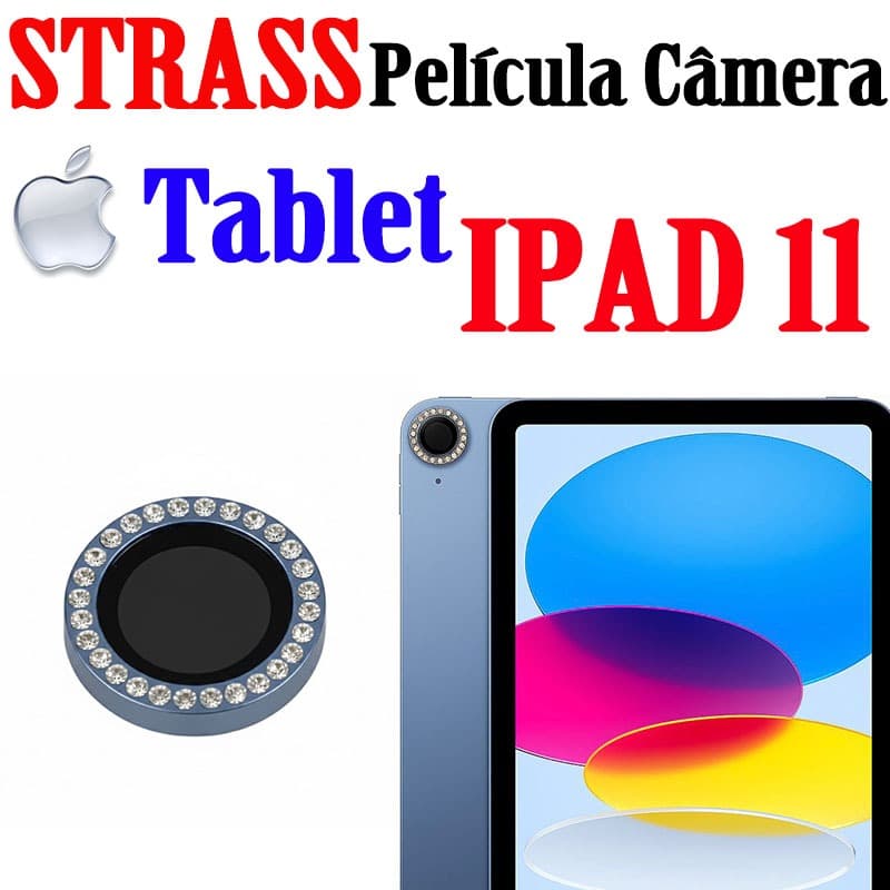 PELÍCULA CÂMERA DIAMANTE STRASS PARA APPLE TABLET IPAD 11