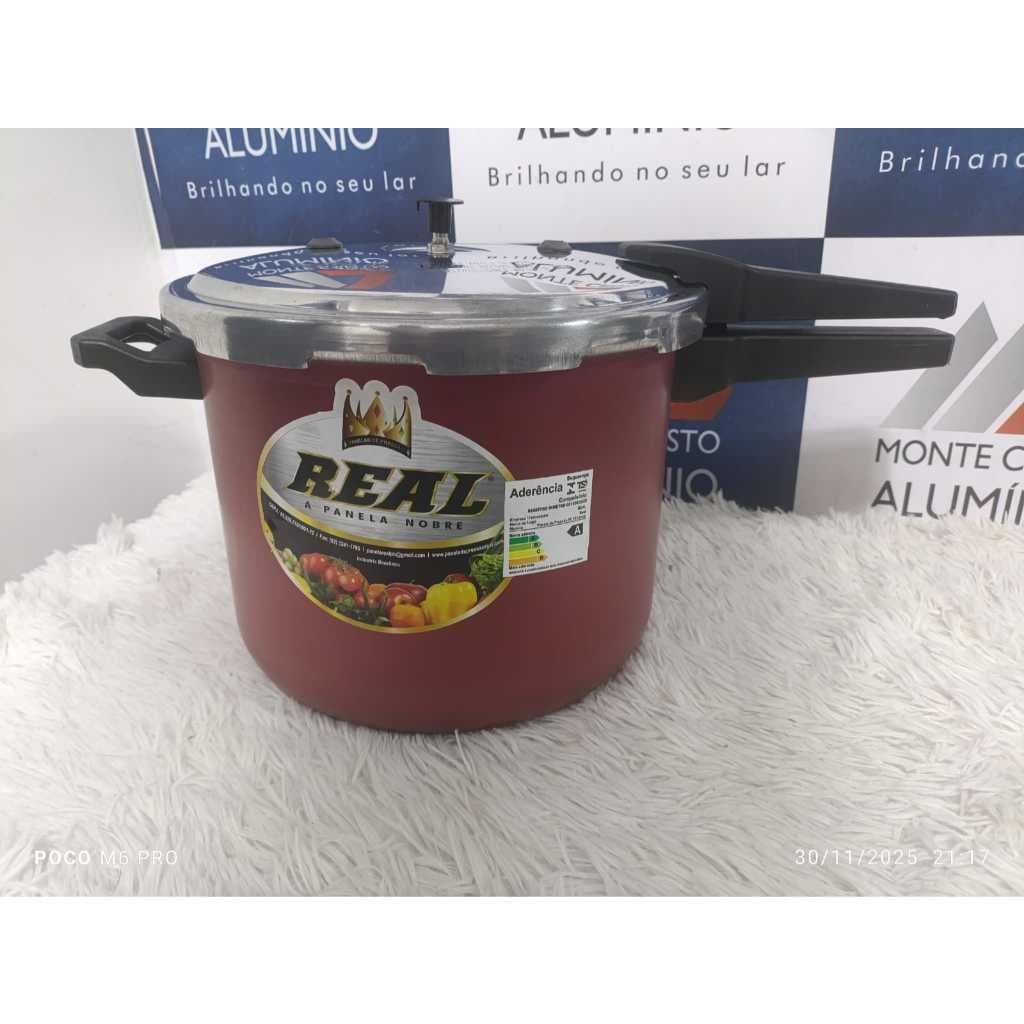Panela De Pressão 10 Litros Fechamento Externo Anti aderente , Cozimento Rapido, Garantia 1 Ano