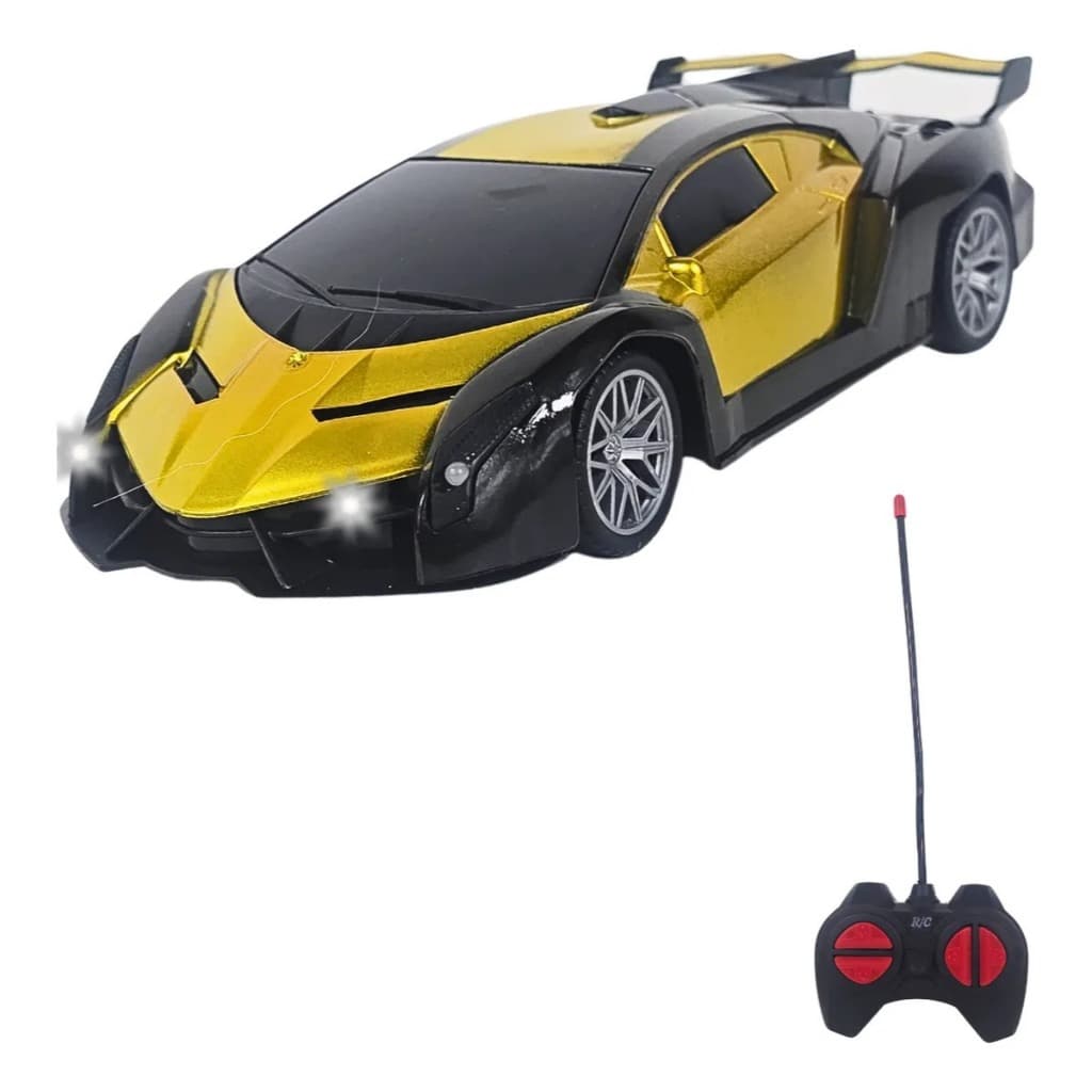 Carrinho Controle Remoto Farol Led Lamborghini Recarregável
