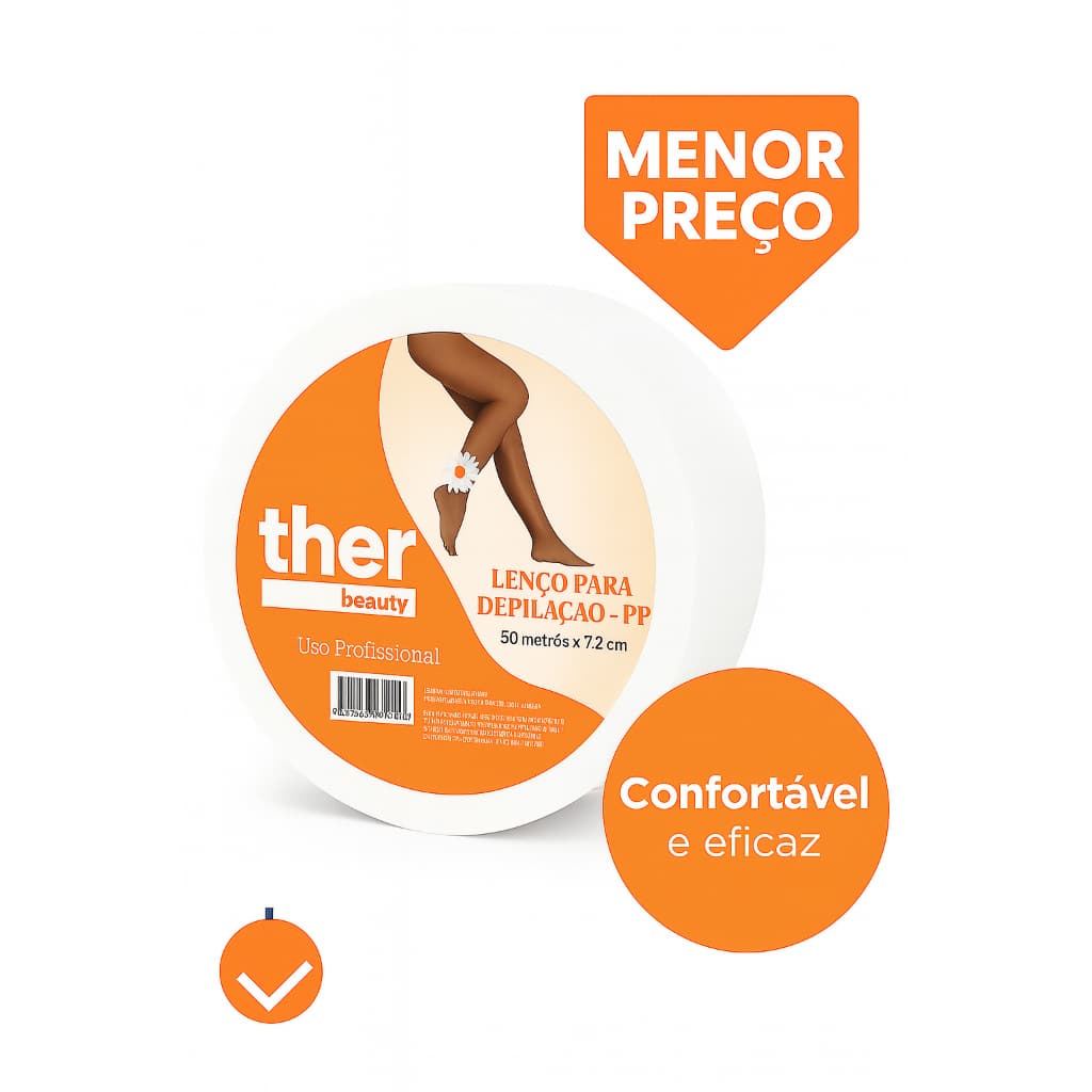 Papel Perlon Lenço Para Depilação 7,3cm x 50m Rolo Gramatura 80 – Estética Profissional