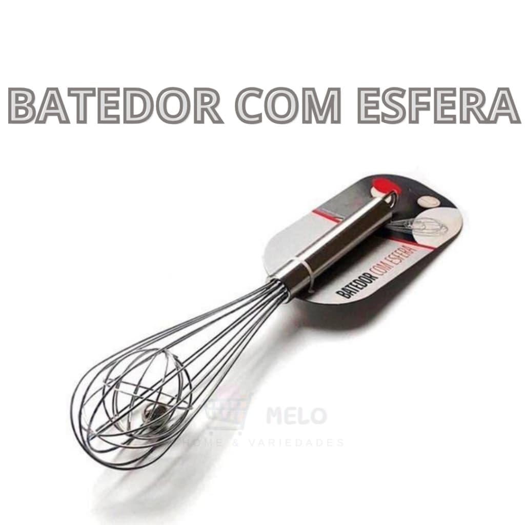 Batedor Manual com Esfera Interna – Aço Inoxidável