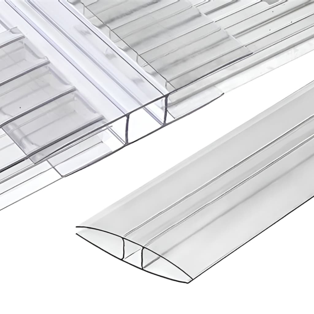 Perfil H Policarbonato 4mm E 6mm Emenda Incolor 6 Metros