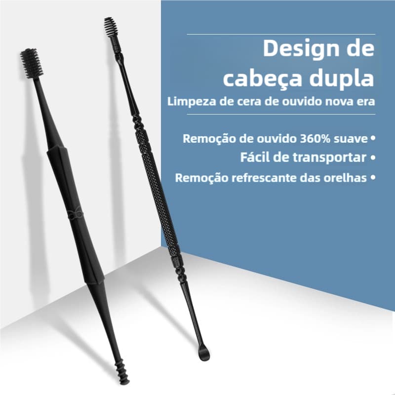 Limpador de Ouvido Silicone - Ponta Macia para Higiene Orelha