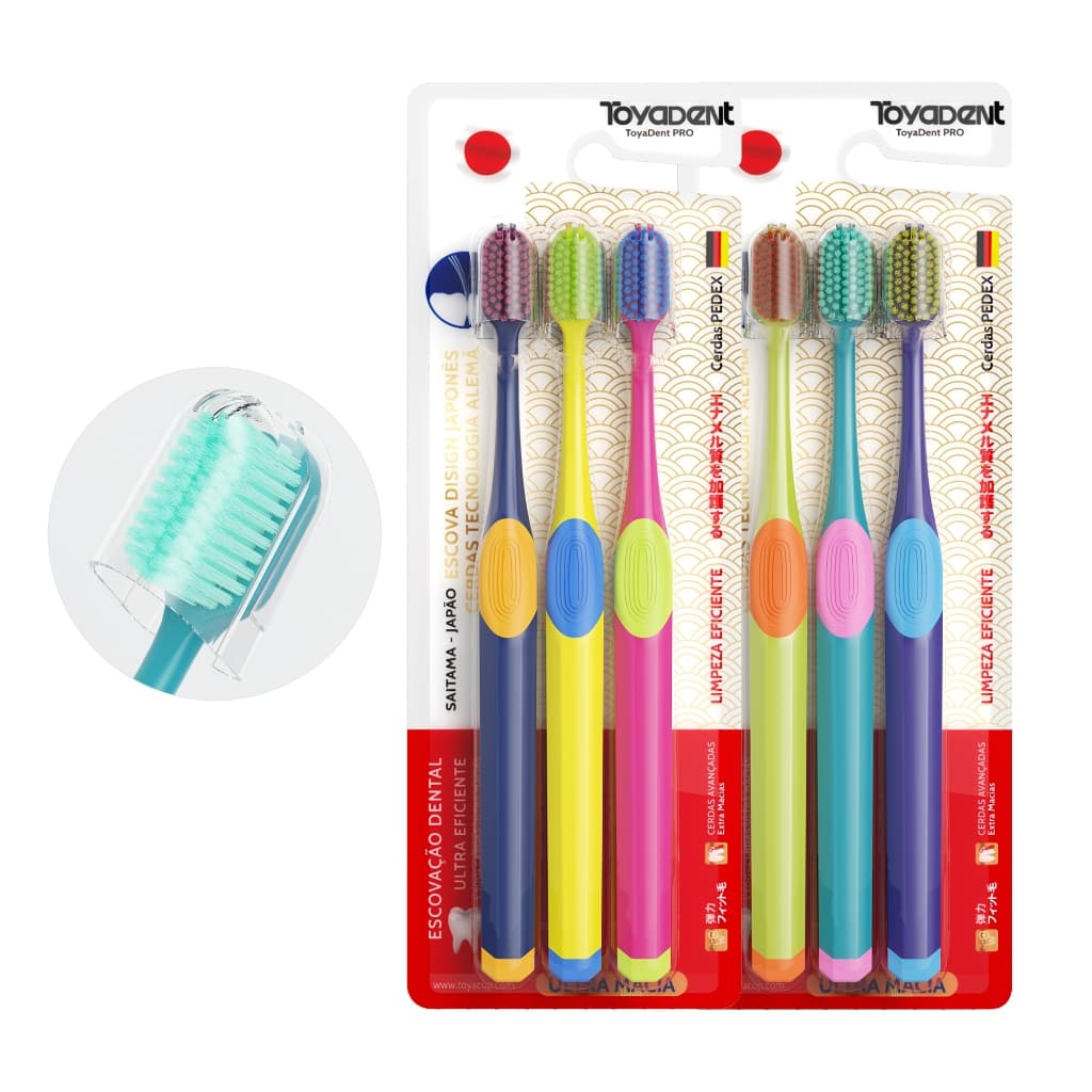 TOYADENT PRO Escova Dental Com Cerdas Premium Alemãs da Pedex +Capa Protetora