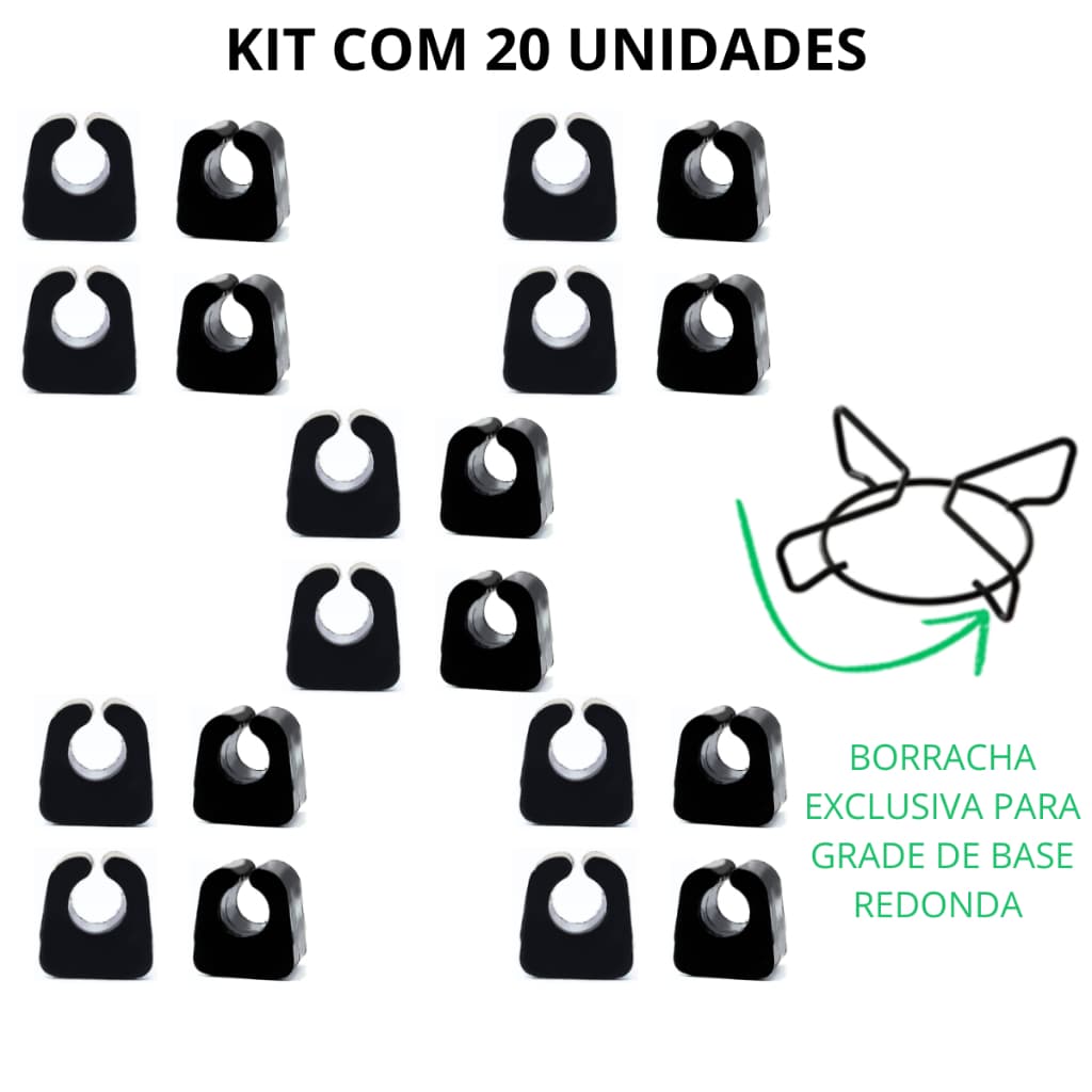 Borracha Suporte da Trempe Grade Cooktop Fogão Atlas Consul Continental  Itatiaia Mondial Fischer - 20 Peças