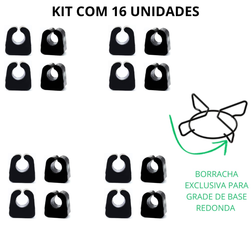 Borracha Suporte da Trempe Grade Cooktop Fogão Atlas Consul Continental Itatiaia Mondial Fischer - 16 Peças