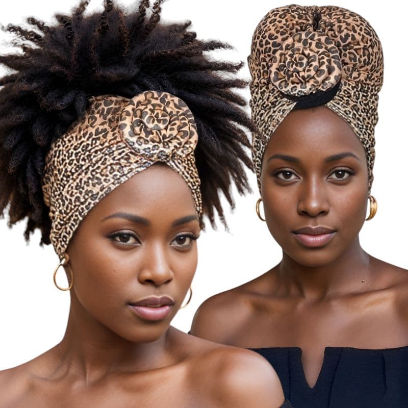 Turbante flor fácil e prático com envio imediato