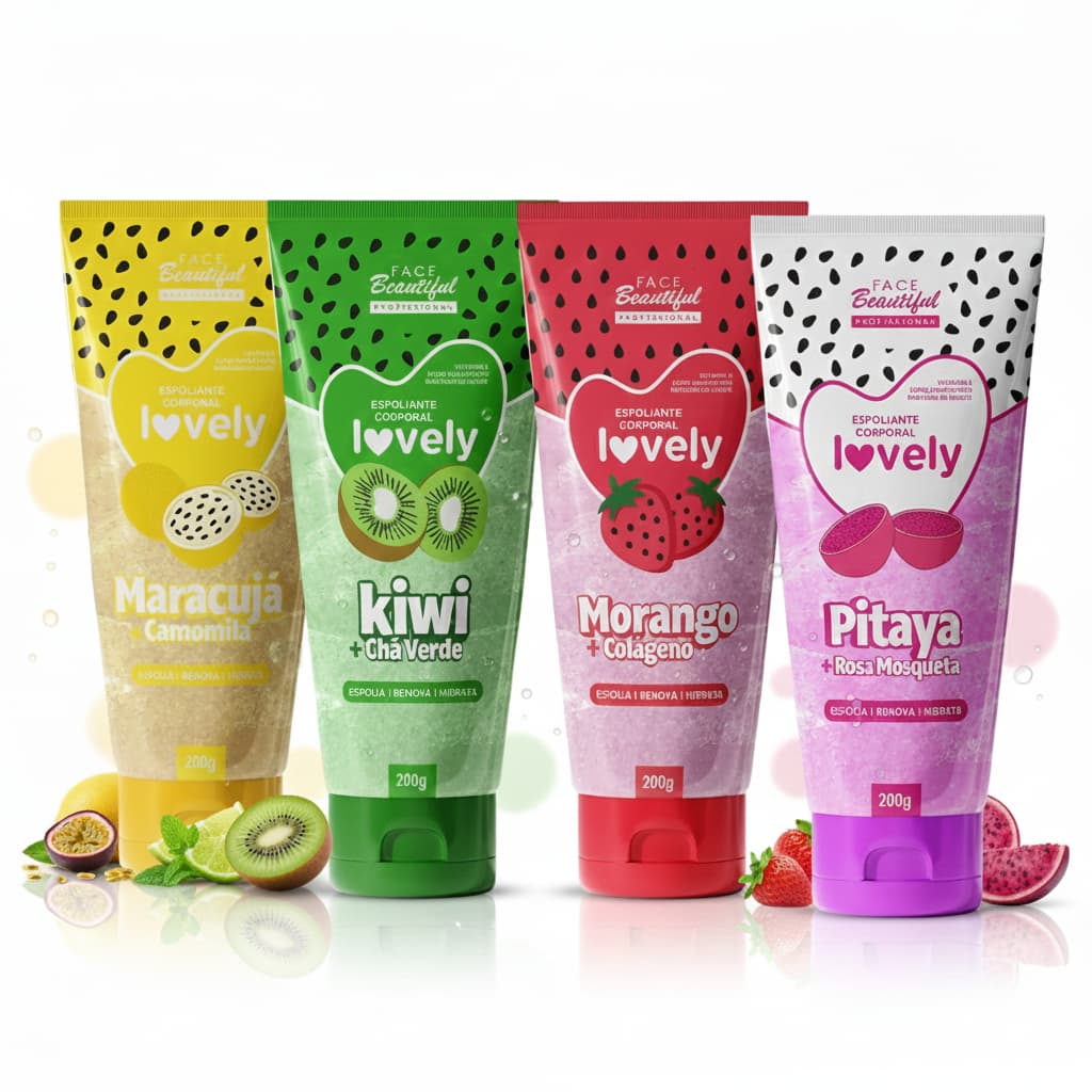 Esfoliante Corporal Lovely Bisnaga Remove e Limpa Impurezas 200g Lançamento