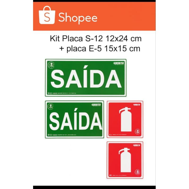 Kit placas Bombeiro.