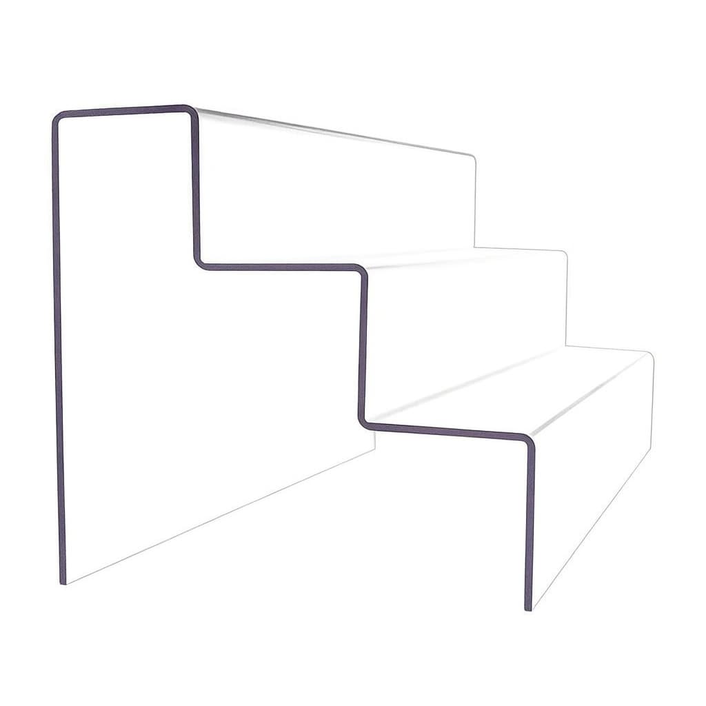 Escadinha Acrilico Expositora Organizadora 3 Degraus