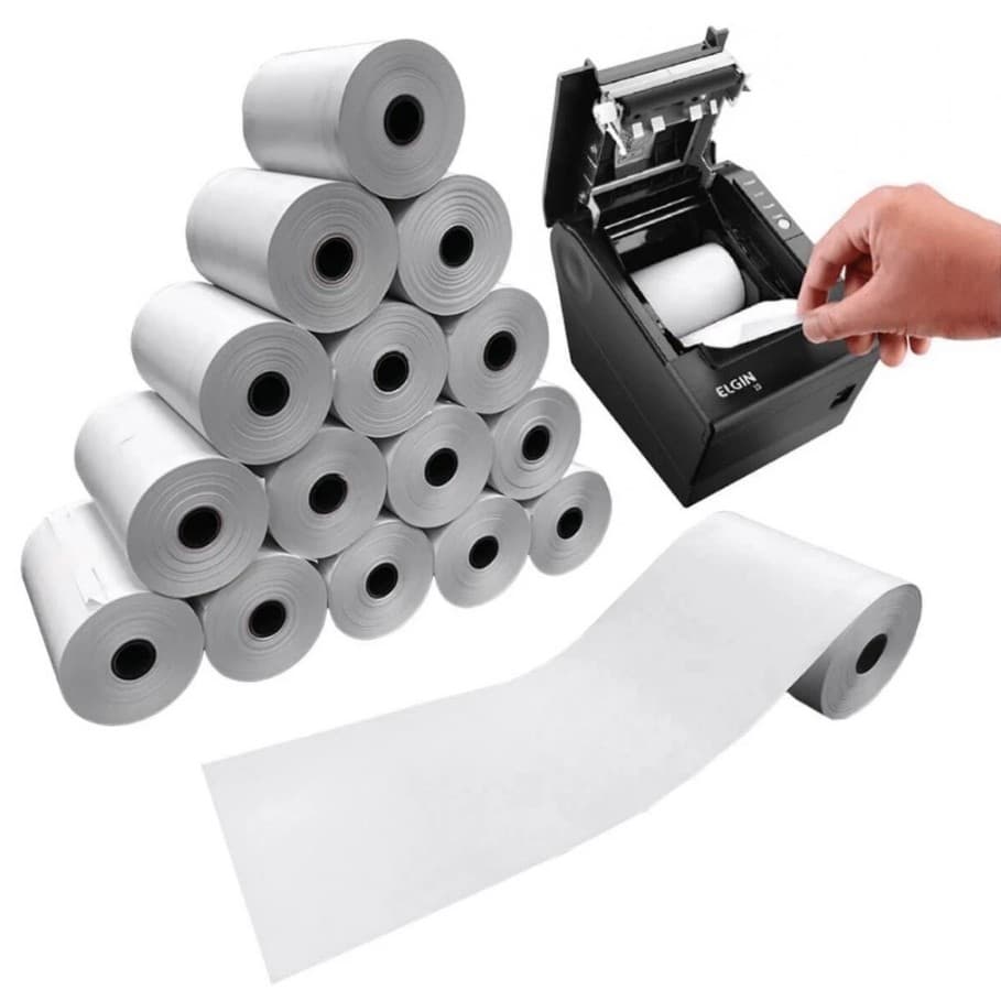 Bobina Térmica 80x40 Pdv Cupom Fiscal Cx 30 Unidades Branca