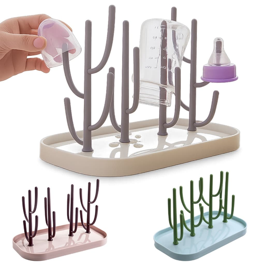 Escorredor Multifuncional para Mamadeiras, Chupetas e Copos - Acessórios Práticos para Bebês