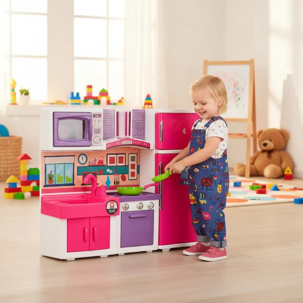 Cozinha De Brinquedo Maxi Collection Premium Grande Com Pia Sai Água De Verdade presente
