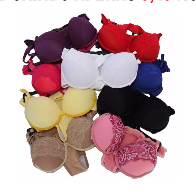 10 Conjuntos Lingerie Calcinha e Sutiã Com Renda Bojo P M G GG