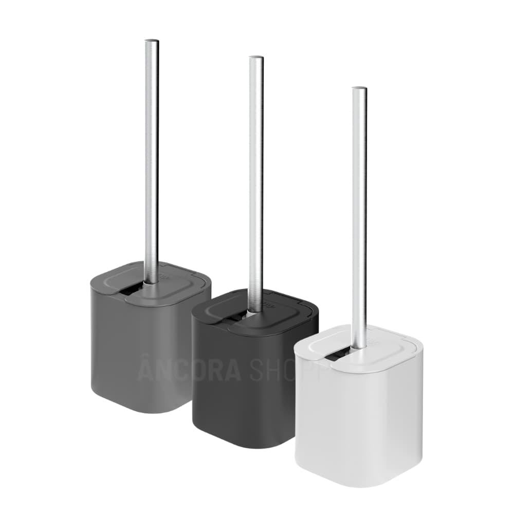 Escova Sanitária Cabo de Inox Limpeza de Vaso Sanitário Com Suporte OU Dual Banheiro Lavabo Privada