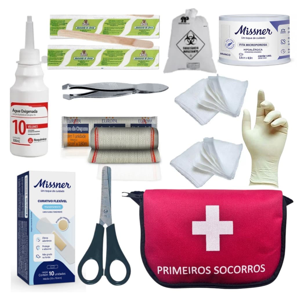 kit de Primeiros Socorros Com bolsa