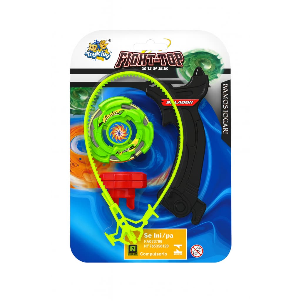 Pião Giroscópio Tipo Bey-blade com Acessórios Lançador I Brinquedo de Batalha Infantil