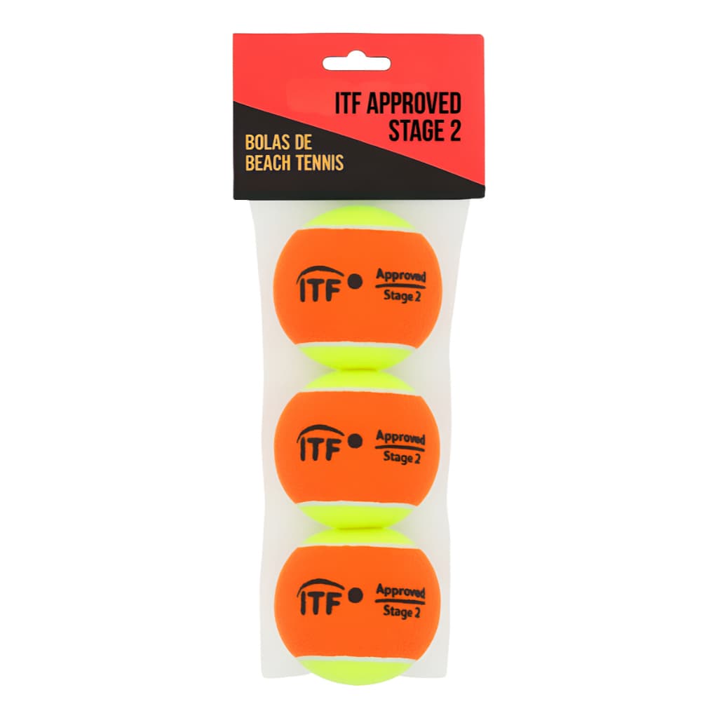 Bola Beach Tennis Stage 2 Kit Com 3/6/12/24 Amarela/Laranja Tênis Praia Para Treinamento Performance