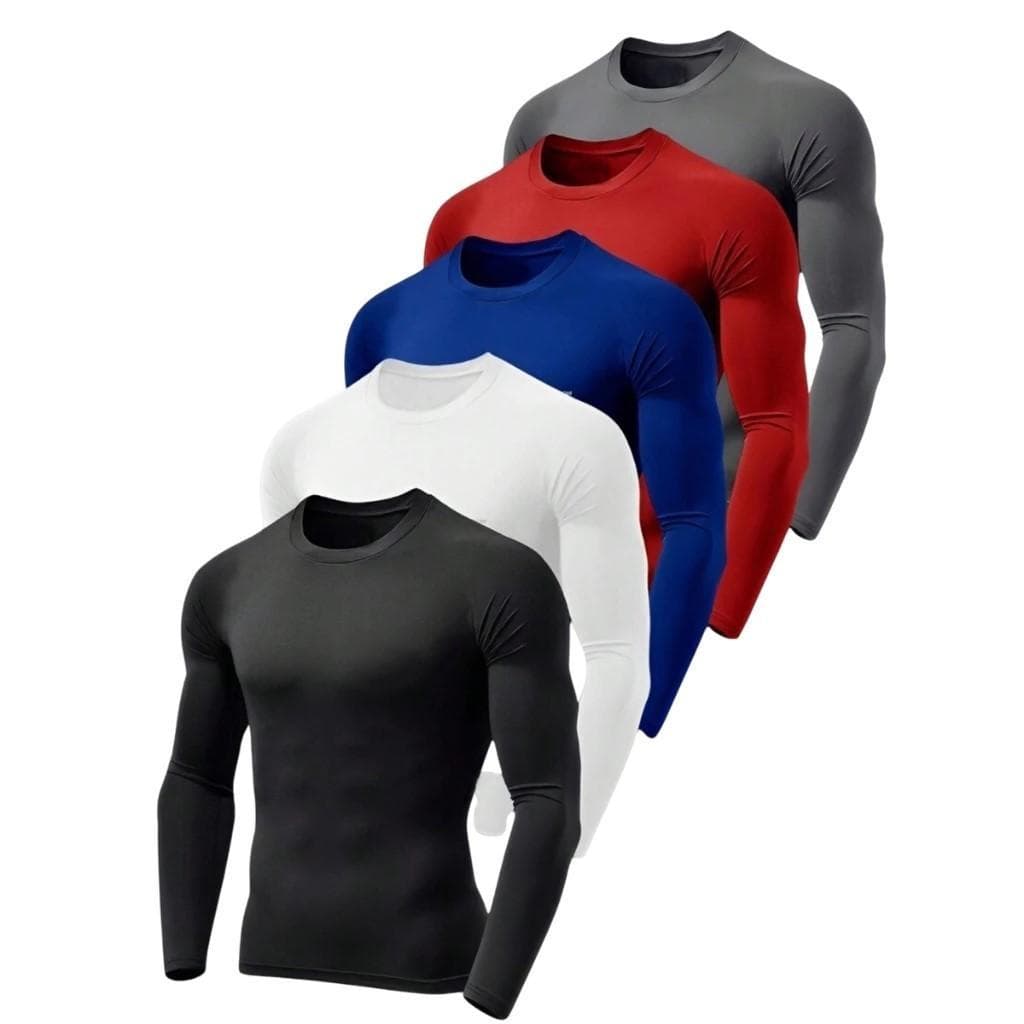 Kit 5 Camiseta Térmica Uv 50+ Segunda Pele Camiseta Blusa Academia Esportes Lazer Cores Sortidas