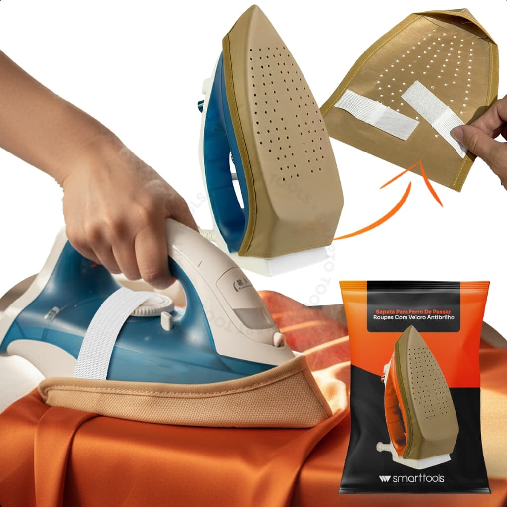 Sapata Capa Protetora Anti Brilho Ferro Passar Universal Ideal Roupa Tecidos Delicados Profissional