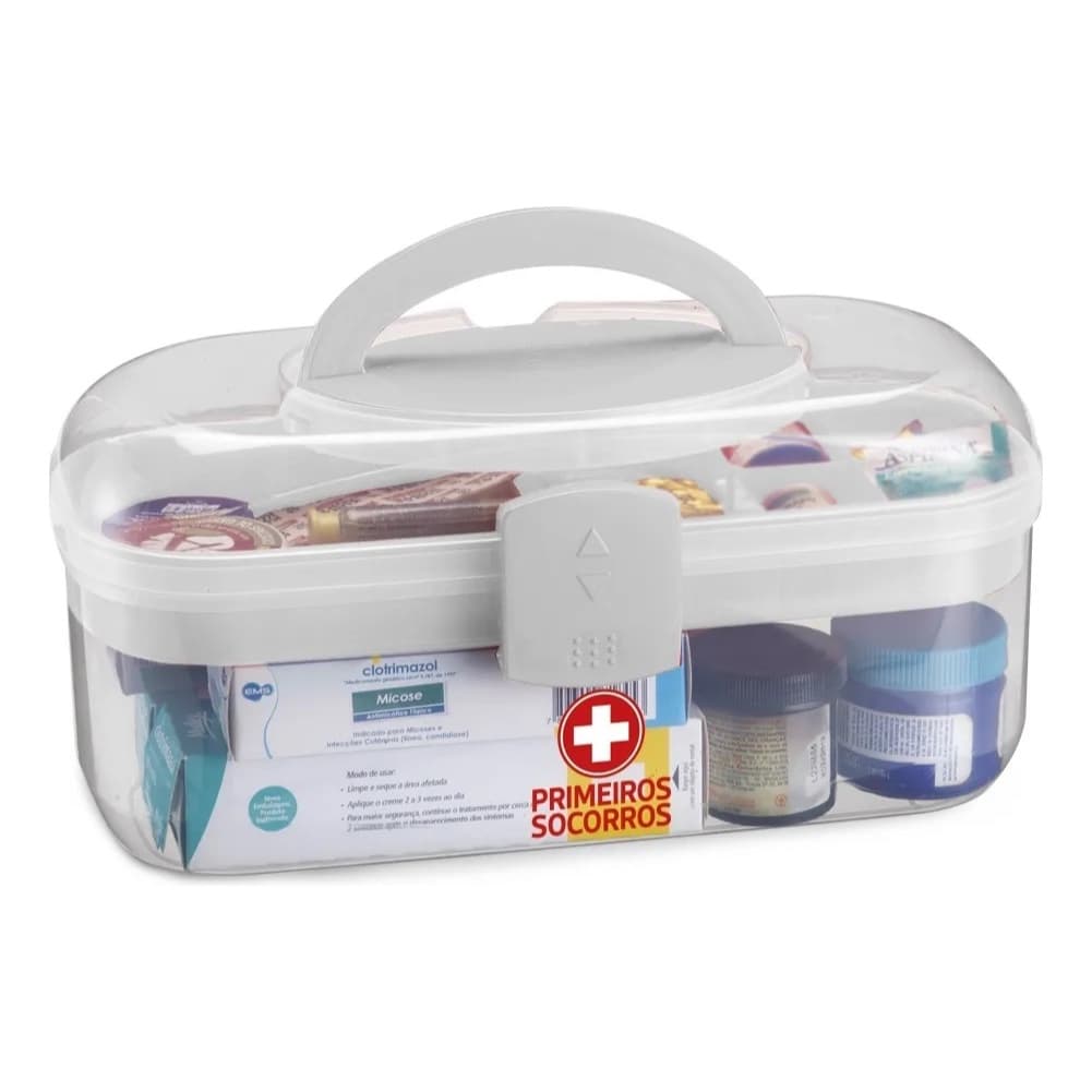 Maleta Caixa Organizadora Primeiros Socorros C/Bandeja Portátil E Resistente Monte Libano