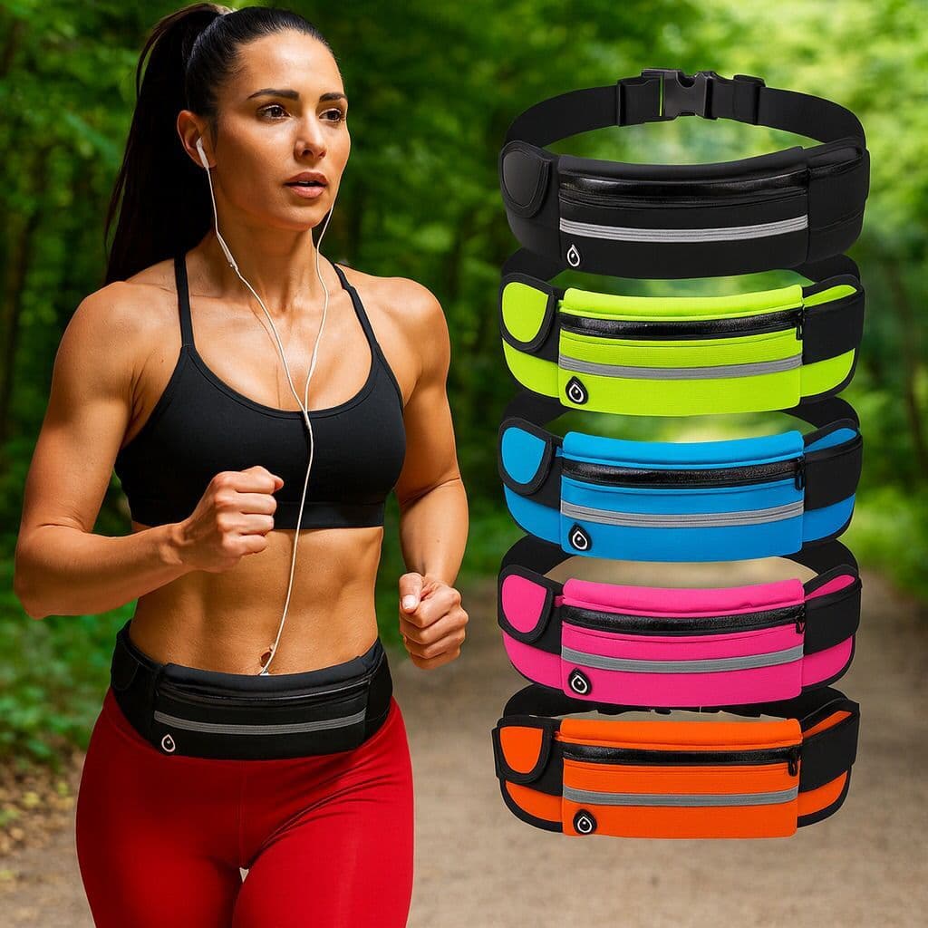 Bolsa Pochete Colorida Unissex Esportiva Compacta Leve impermeável porta celular porta garrafa