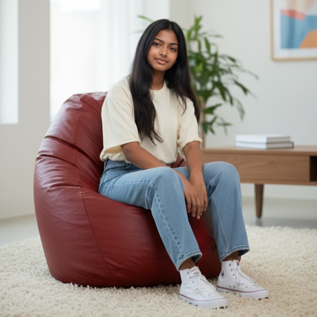 Puff Pera Grande Redondo Com Enchimento Fofão Cheio Pufe Puffs Confortável Sala Quarto Escritório Reforçado