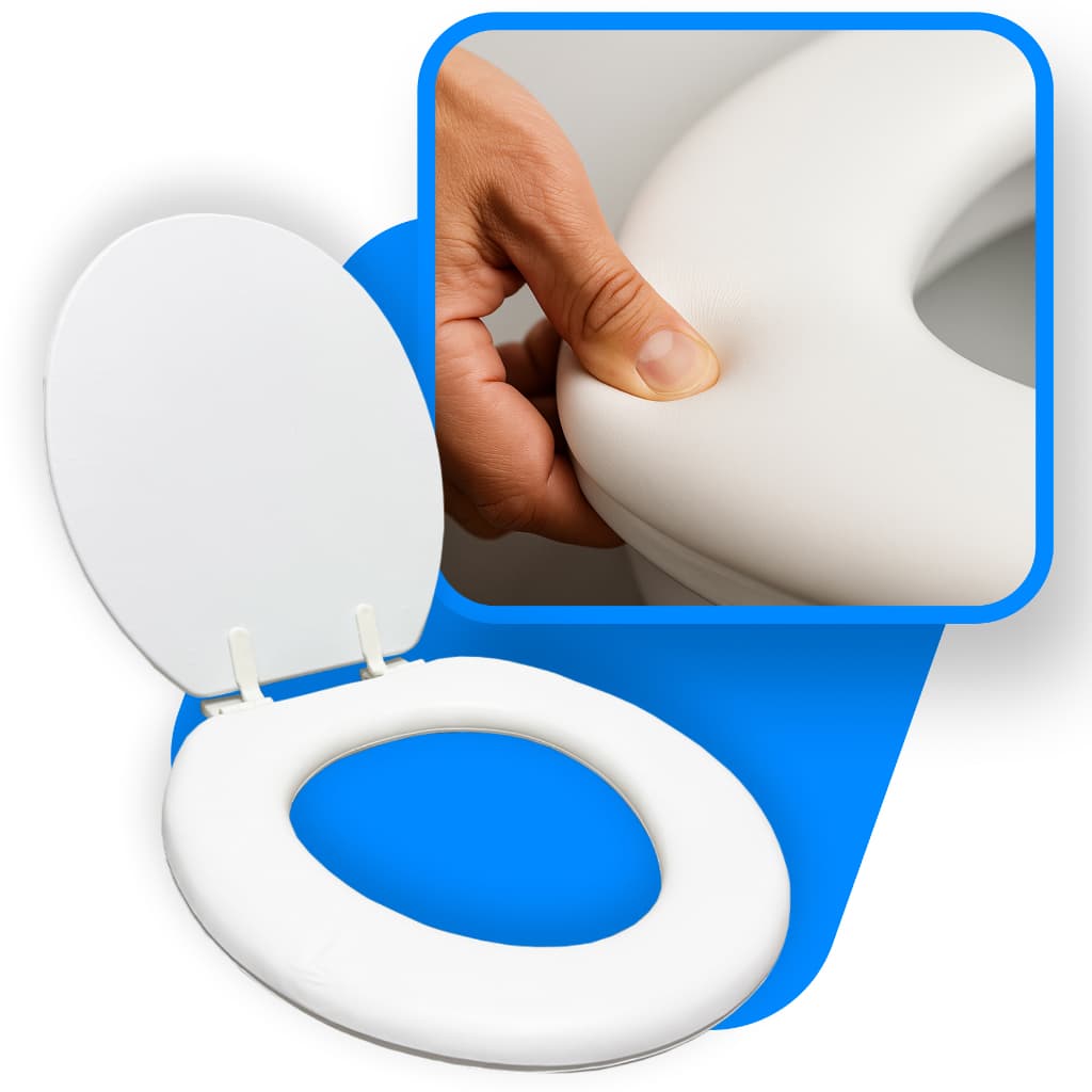 Assento Sanitário Almofadado Tampa de privada fofa Oval Universal Macio