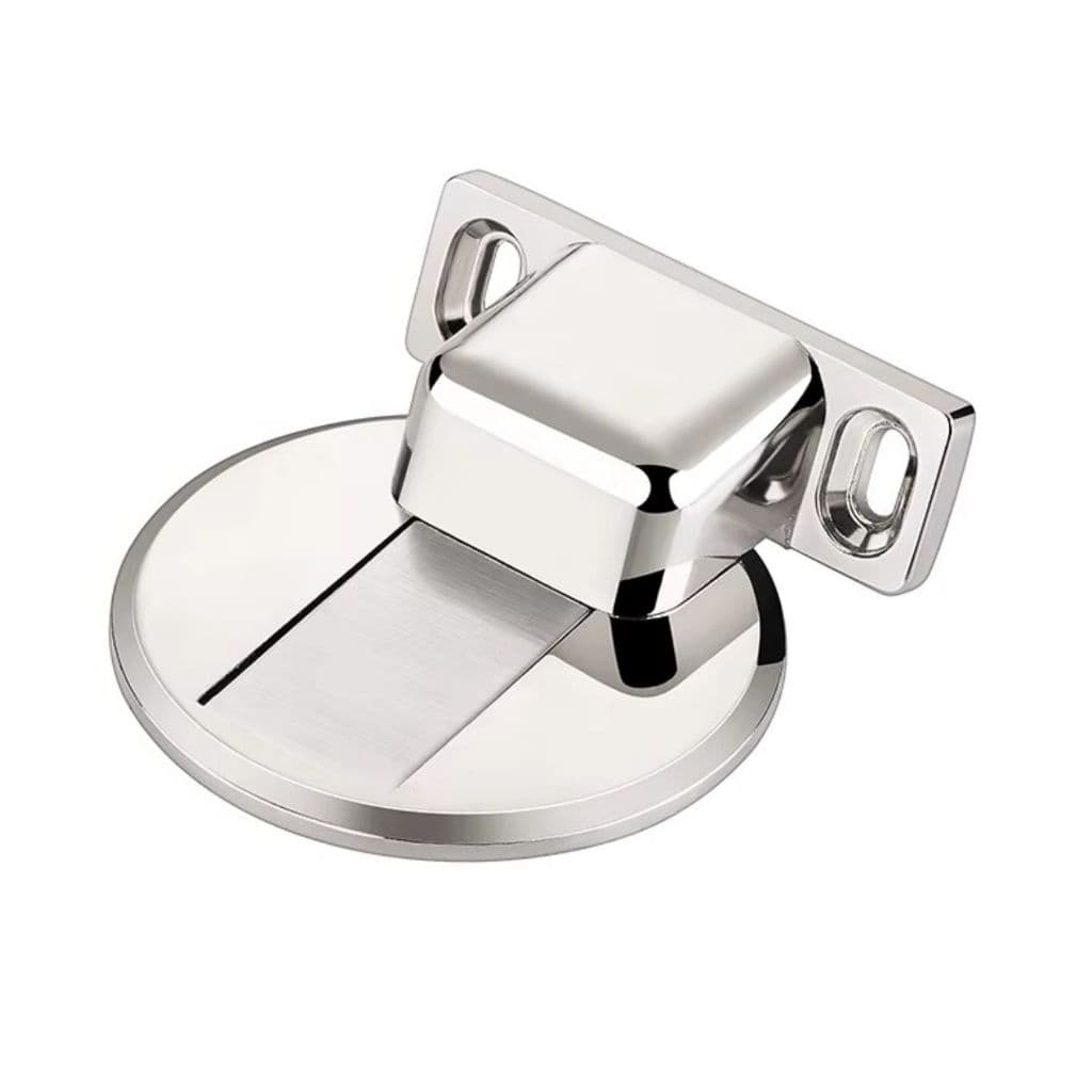 Kit 1/2/3/4 Trava Prendedor Batetor Fixador de Porta Magnético Adesivo Amortece Impacto Inox Cromado