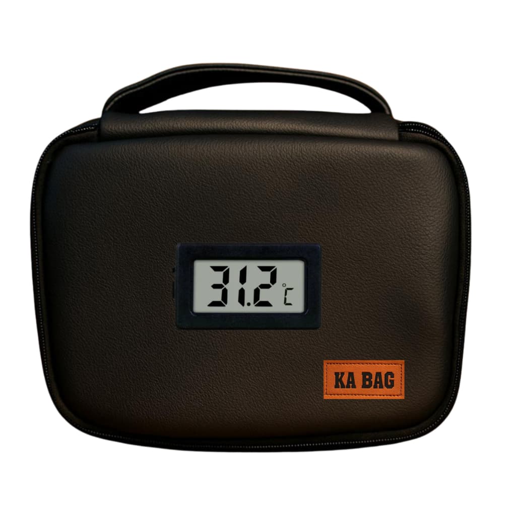 Porta Insulina Botox Medicamentos Impermeável Térmico com Termômetro Couro Sintético