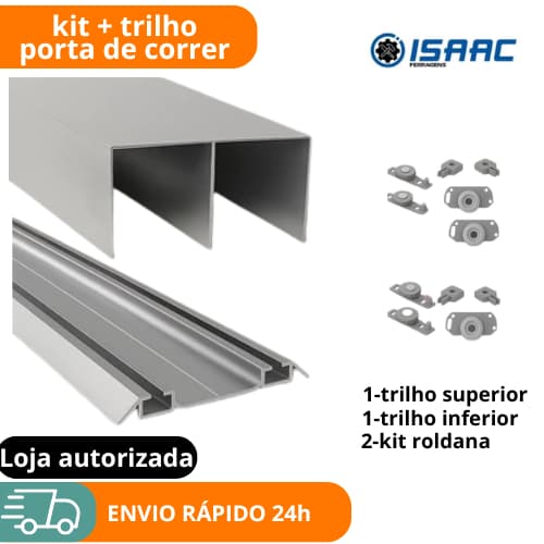Kit Roldana RO-64 Porta de Correr – Rodízio para Guarda-Roupa, Armário, Pia e Móveis