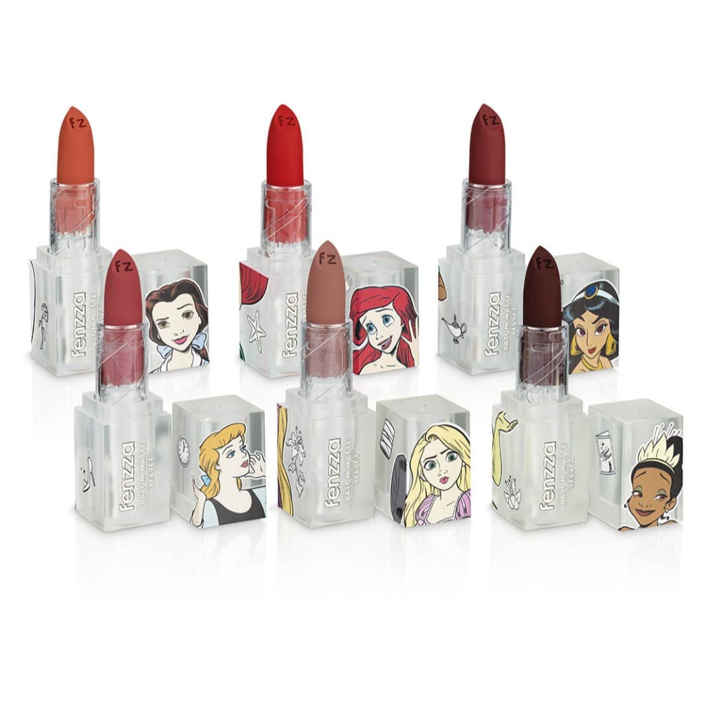 LANÇAMENTO Batom  Matte Velvet Princesas by Fenzza - Conforto de Veludo, Cor de Realeza