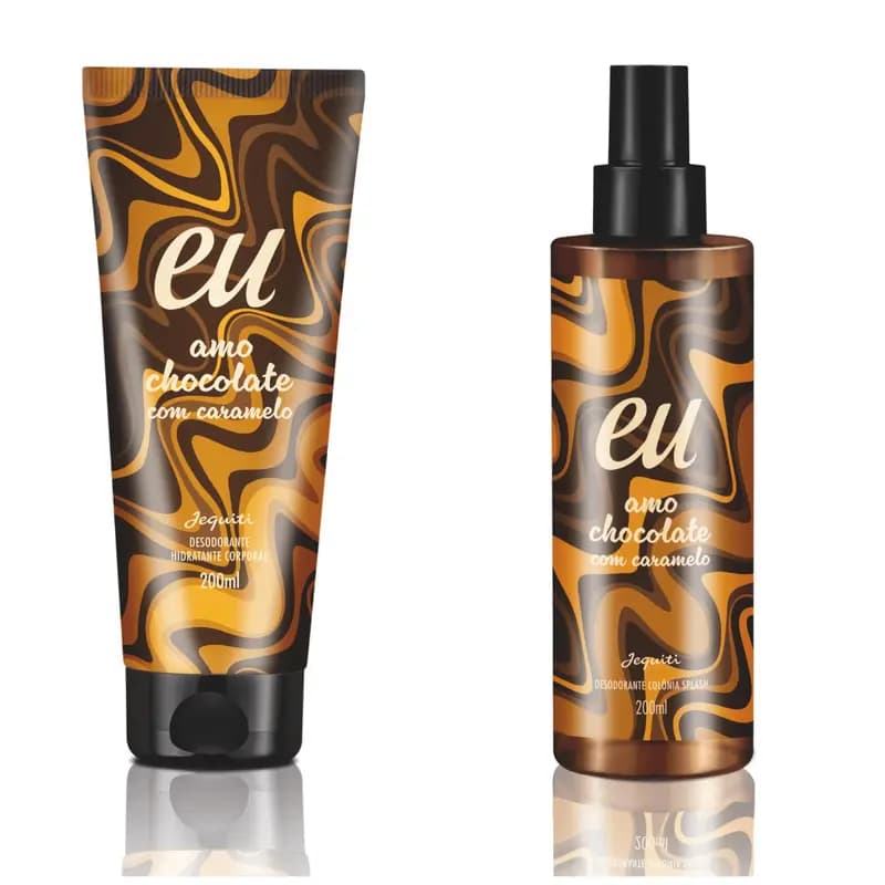 Kit Eu Amo Chocolate Caramelo Hidratante + Splash Jequiti