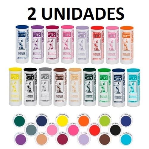 2 Corantes Para Roupas e Tecidos em Algodão Tupy