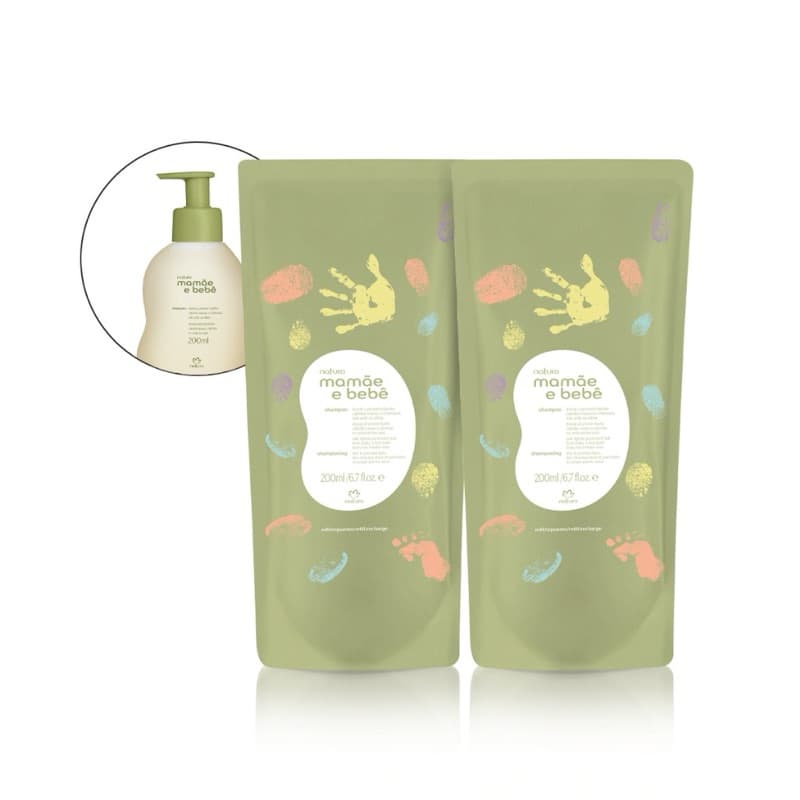 Refil shampoo  Mamãe e Bebê Natura – Refil 200ml