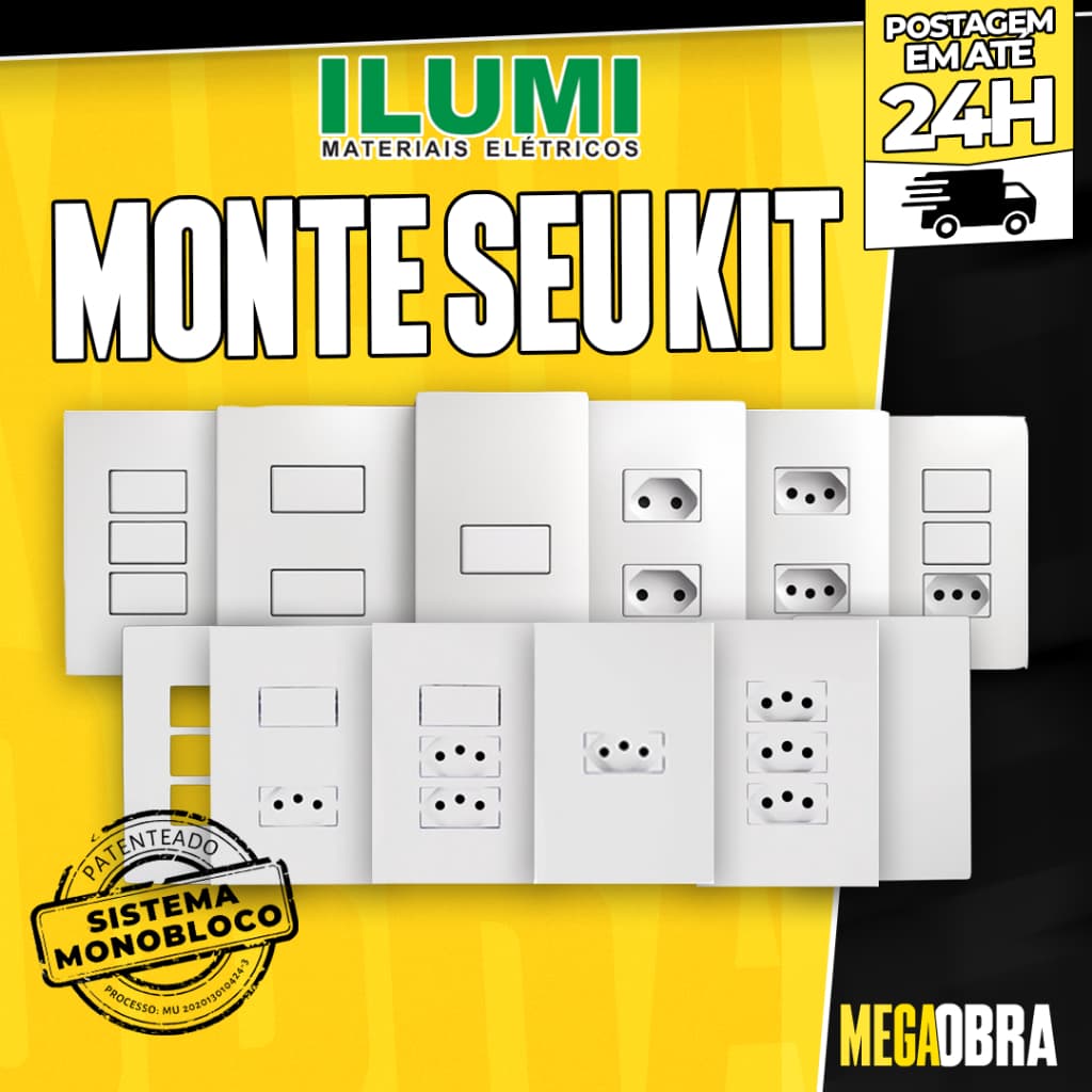 Tomadas e Interruptores Ilumi I9 Premium Linha Completa Branco Sua Casa com Elegância