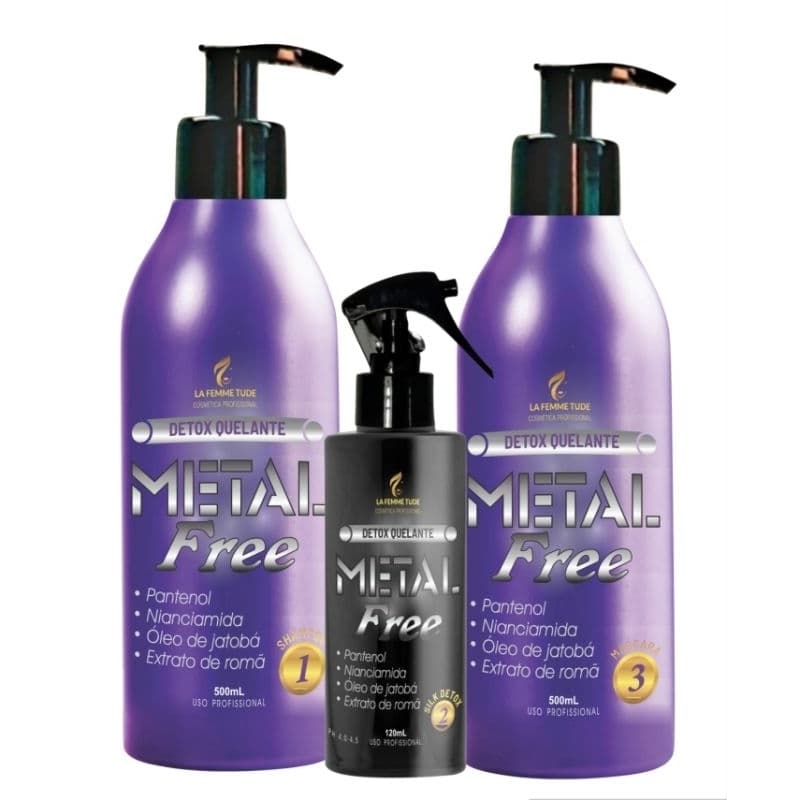 Kit Detox Quelante, Metal Free, Hidtatação capilar de impacto